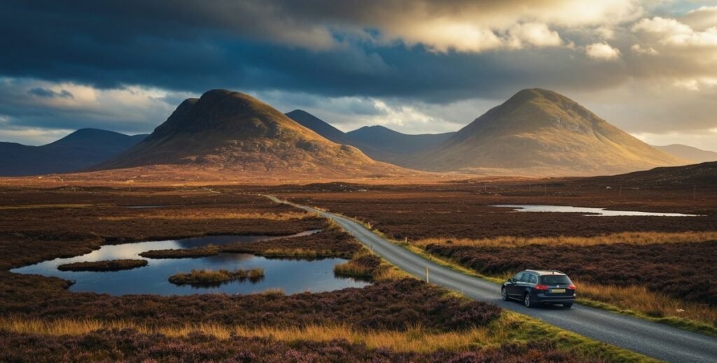 Connemara bog road in Galway — private car on the Wild Atlantic Way